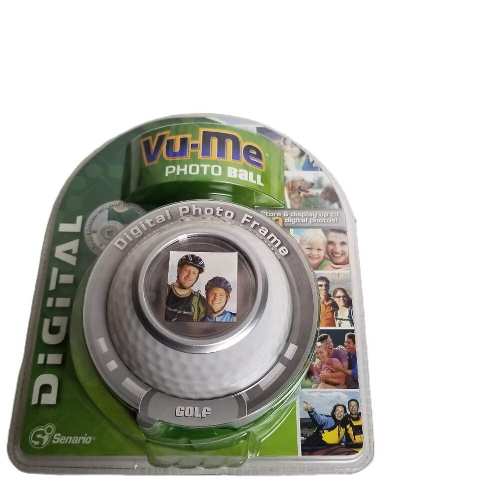 Senario Vu-Me Digital Photo Ball Golf Silver Gift Display 70 Photos Unique Gift